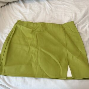 Twik Lime Green Mini Skirt